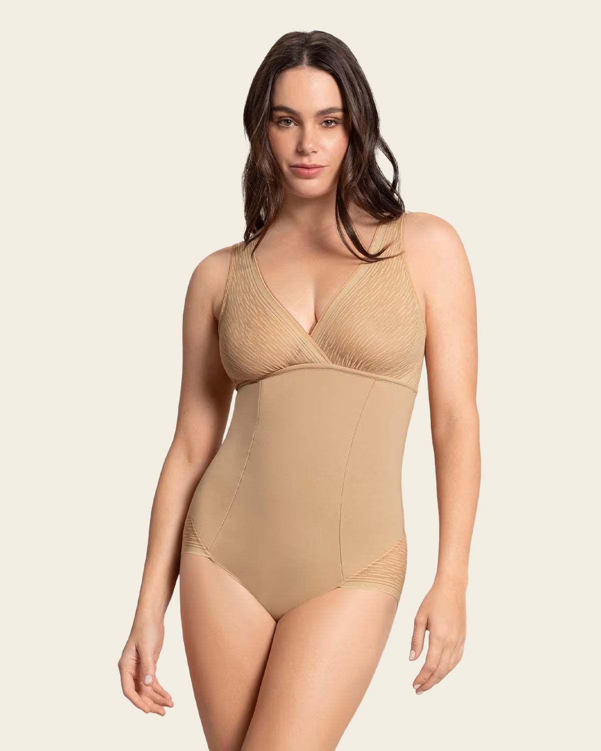 Sheer Stripe Sculpting Bodysuit