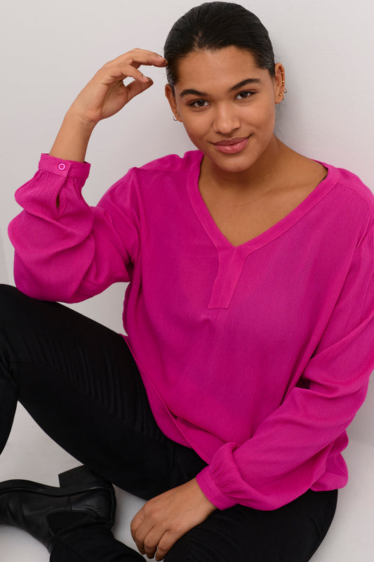 Ami Long Sleeve Blouse (Plus Size)(Final Sale)