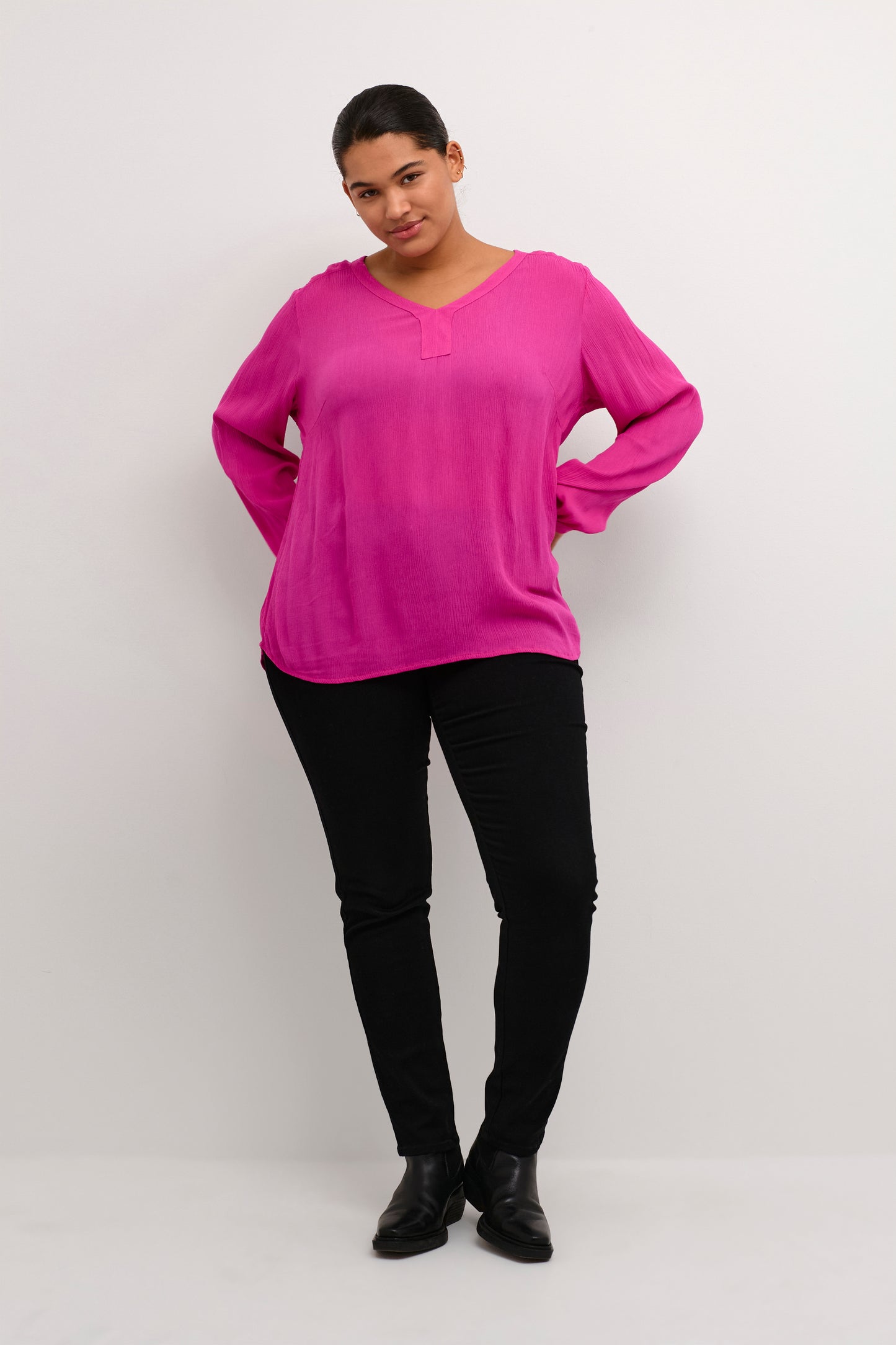 Ami Long Sleeve Blouse (Plus Size)(Final Sale)