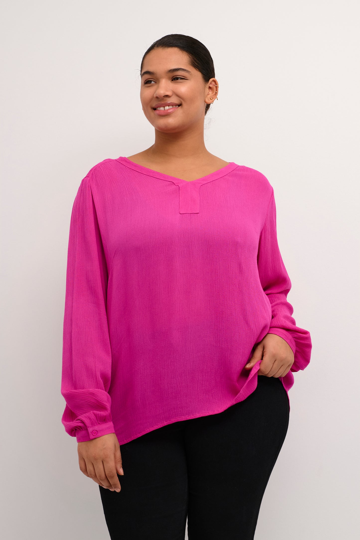 Ami Long Sleeve Blouse (Plus Size)(Final Sale)
