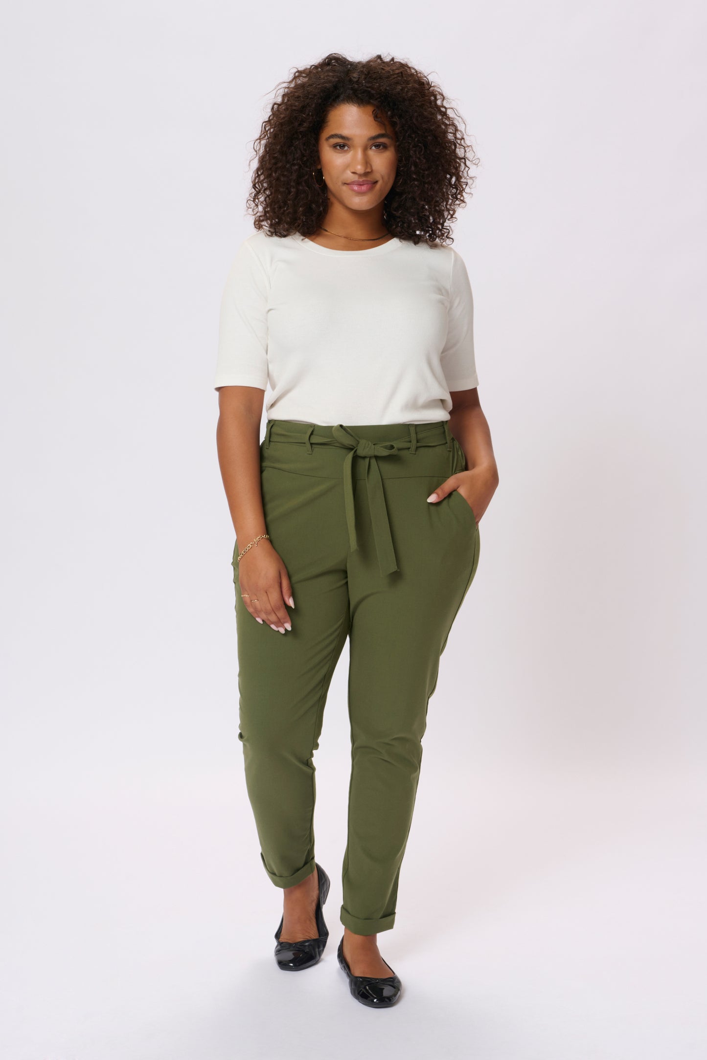 Belted Jia Pants