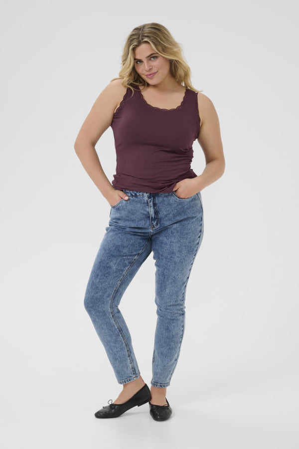 KC Omia Lace Tank Top (Plus Size 0X–2X) – Fudge