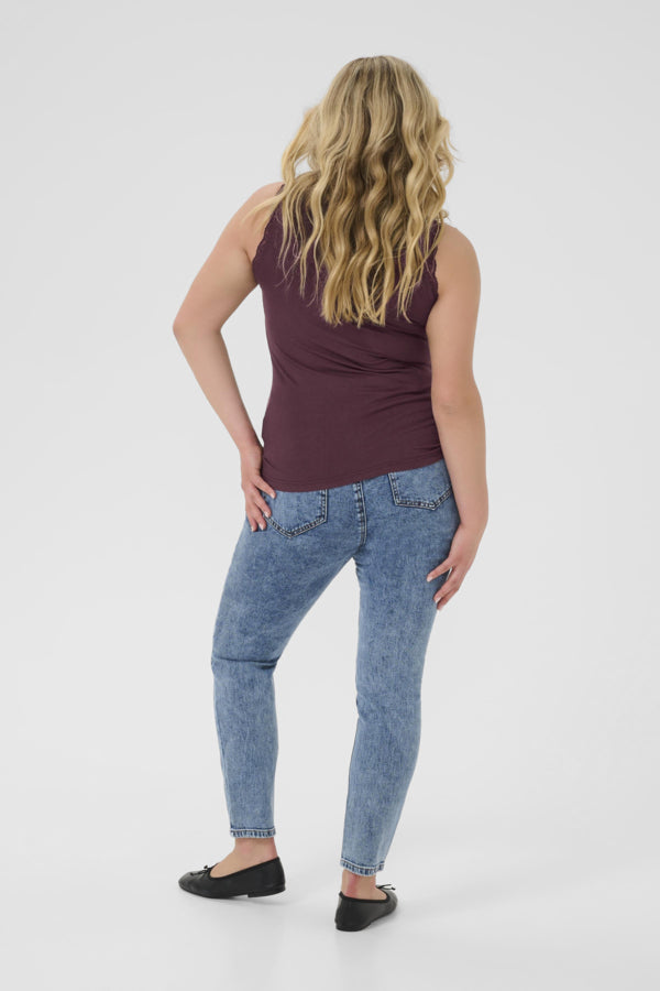 KC Omia Lace Tank Top (Plus Size 0X–2X) – Fudge