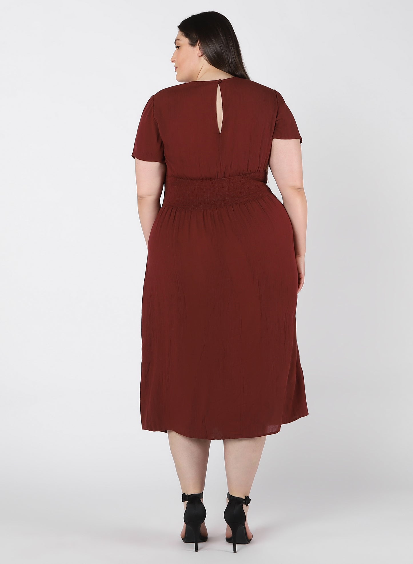 Smocked Waist Midi Dress