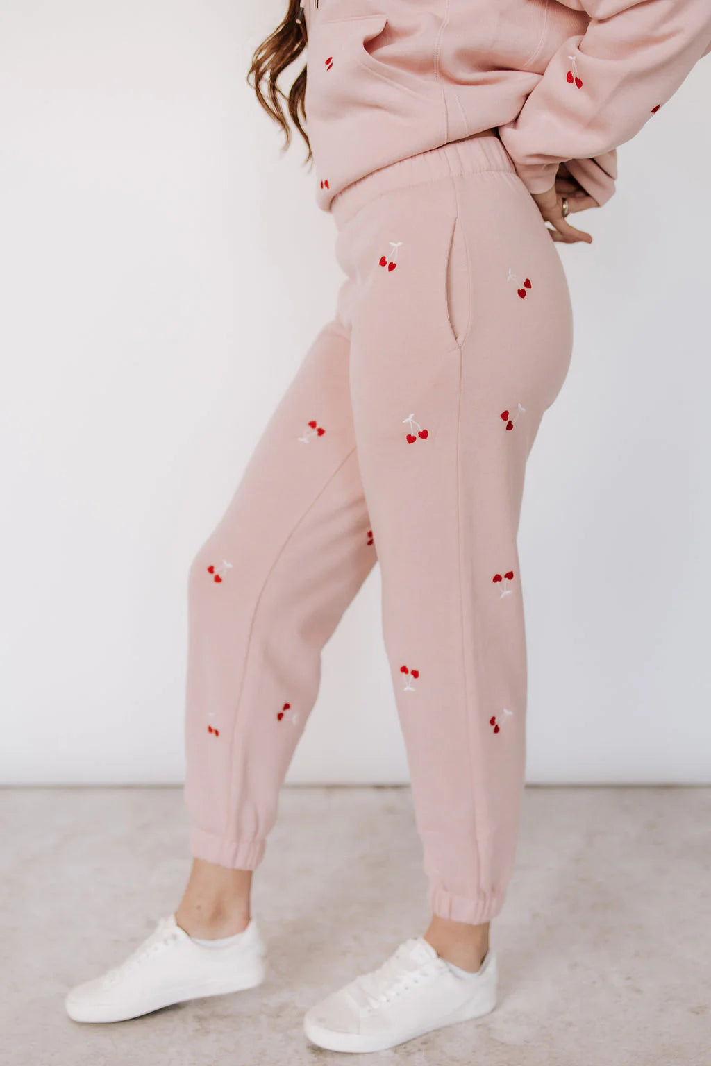 Signature Set – Cheery Cherries | Fleece-Lined Lounge Set