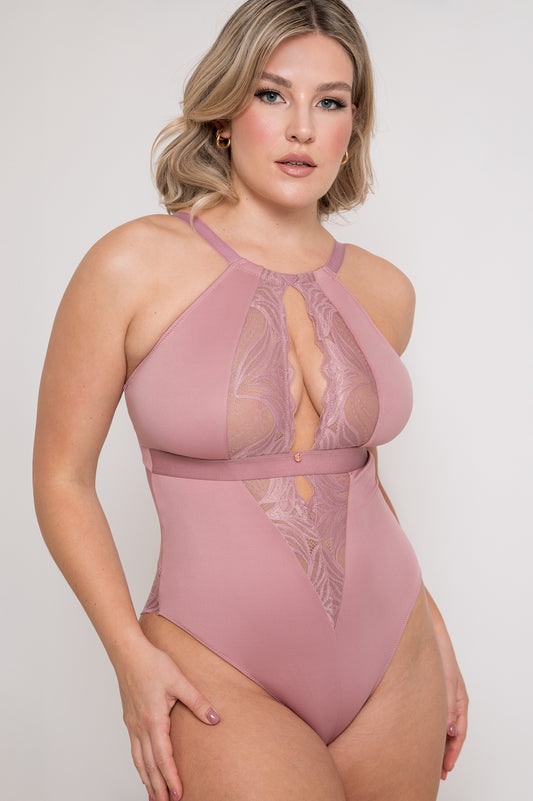 Scantilly Indulgence Stretch Lace Body – Non-Wired Bodysuit for DD–HH Cups