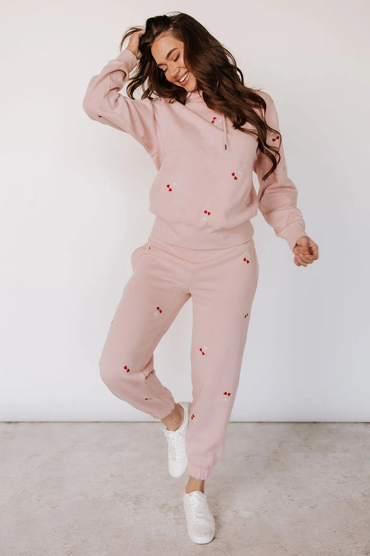 Signature Set – Cheery Cherries | Fleece-Lined Lounge Set