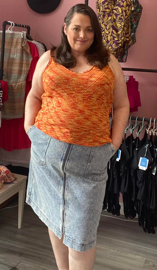 Sina Denim Skirt (Plus Size 14-24)