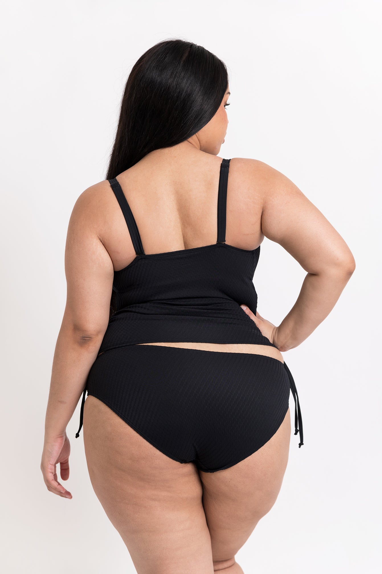 Jet Set Non-Wired Tankini – Textured Rib Swimwear with Recycled Fibres