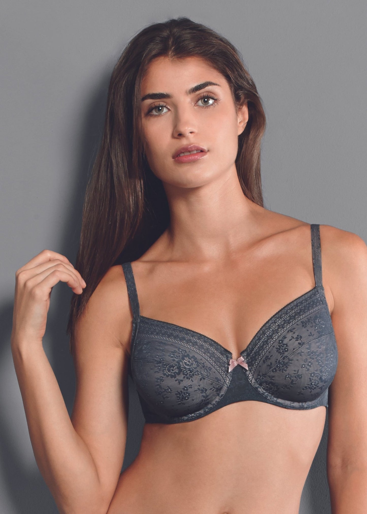 Fleur Underwire Bra (Anthracite)