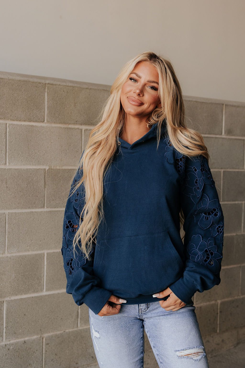 University Hoodie- It's a Love Story (Navy)