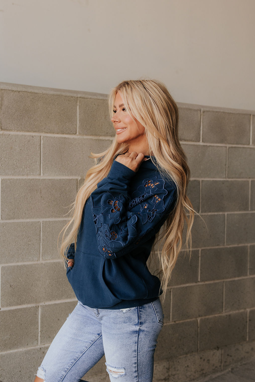 University Hoodie- It's a Love Story (Navy)