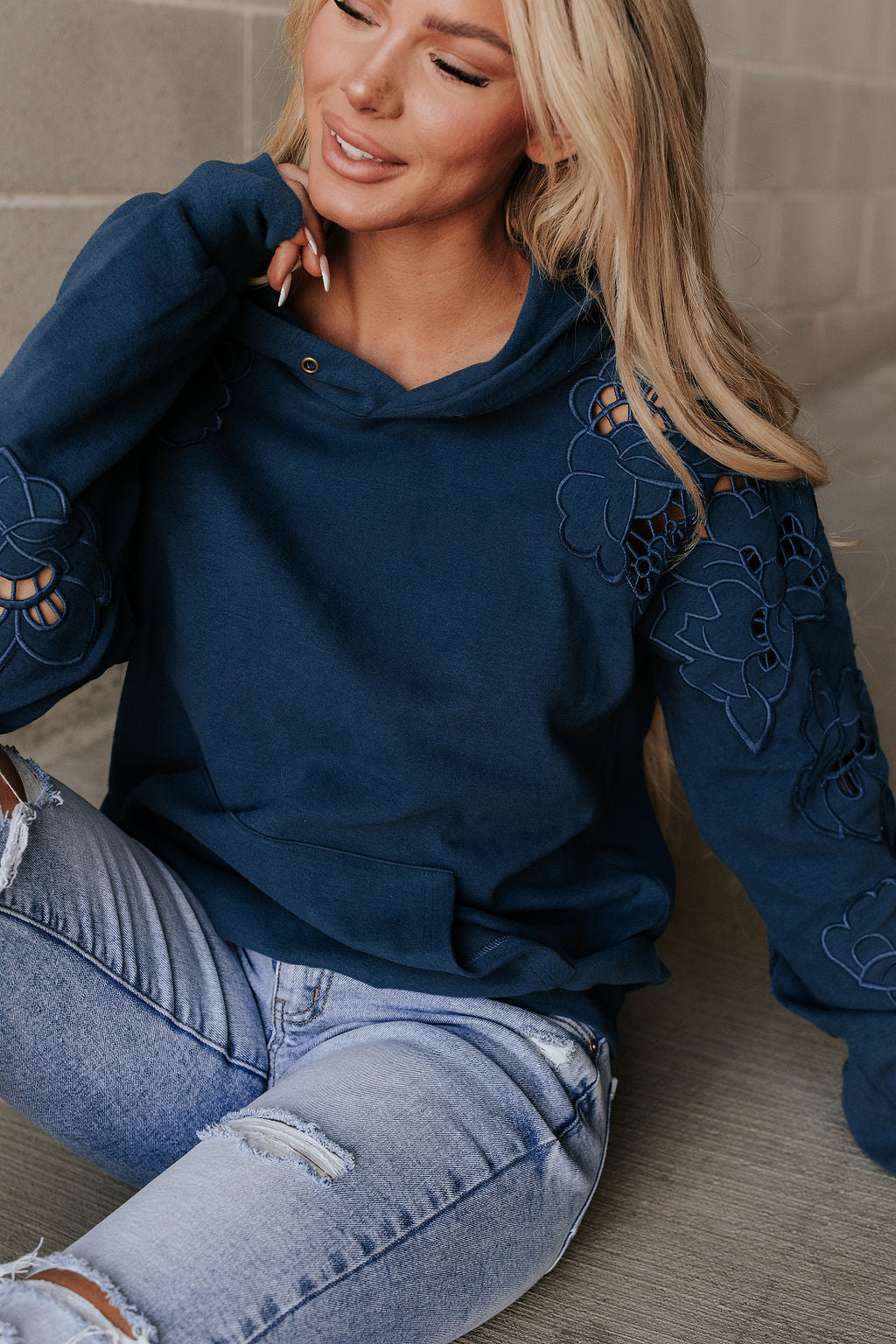 University Hoodie- It's a Love Story (Navy)