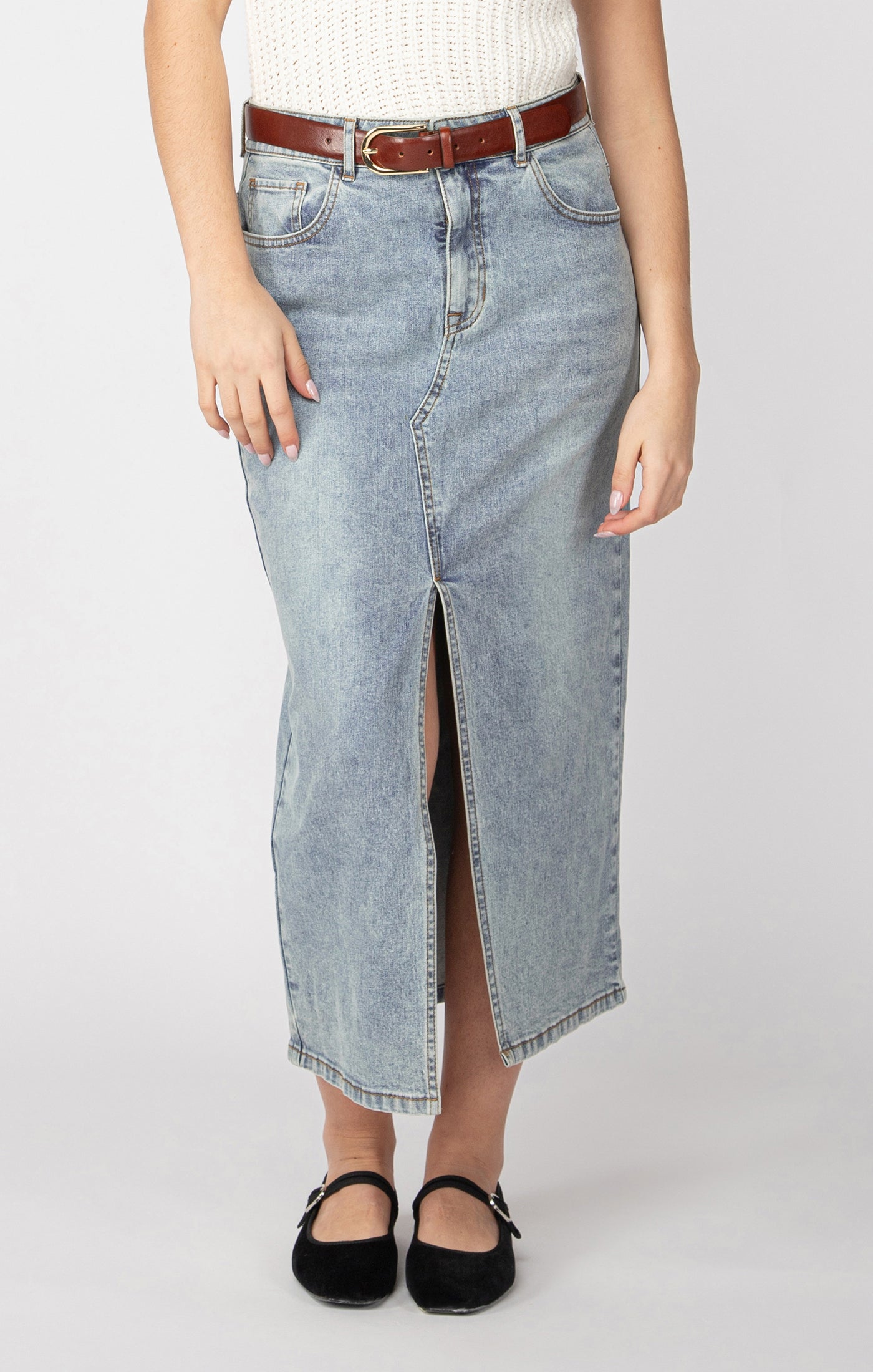 Denim Maxi Skirt