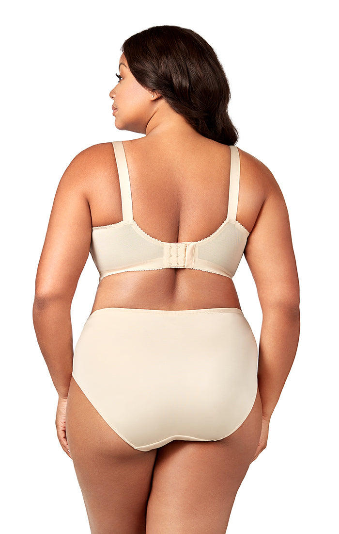 Swiss Embroidery Balcony Underwire (Beige)