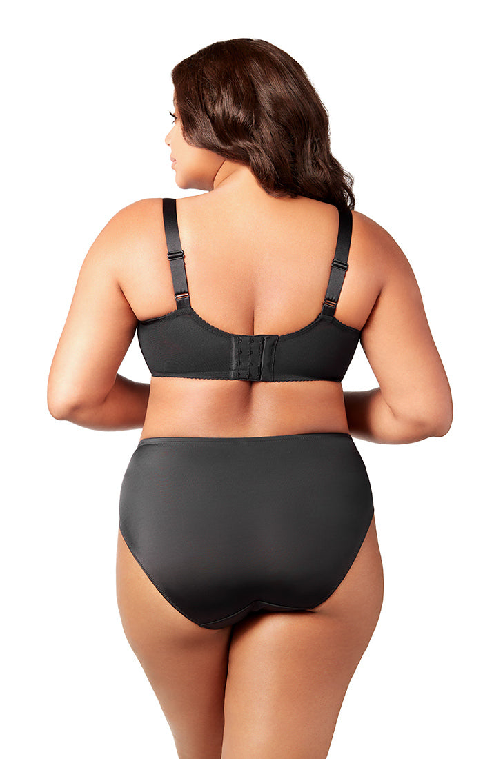 Swiss Embroidery Balcony Underwire (Black)