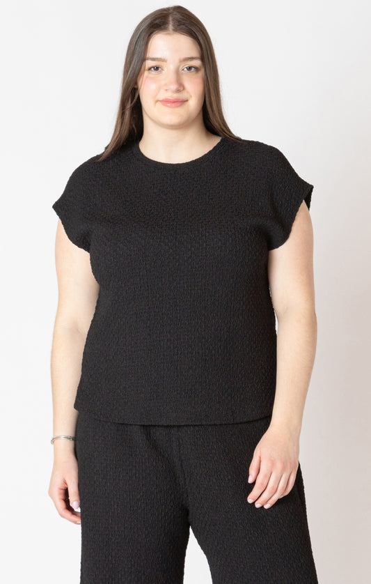 Rhea Textured Stretch Tee – Dex Plus