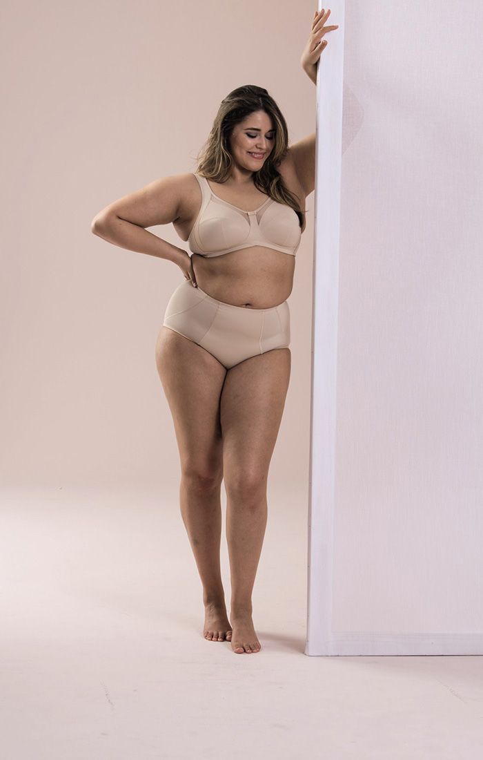 Clara Comfort Wire Free Bra with Seamed Cups (Sand)