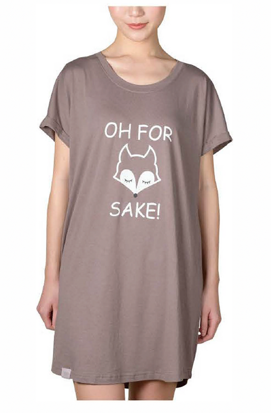 Oh For Fox Sake Sleep Shirt – Lattelove