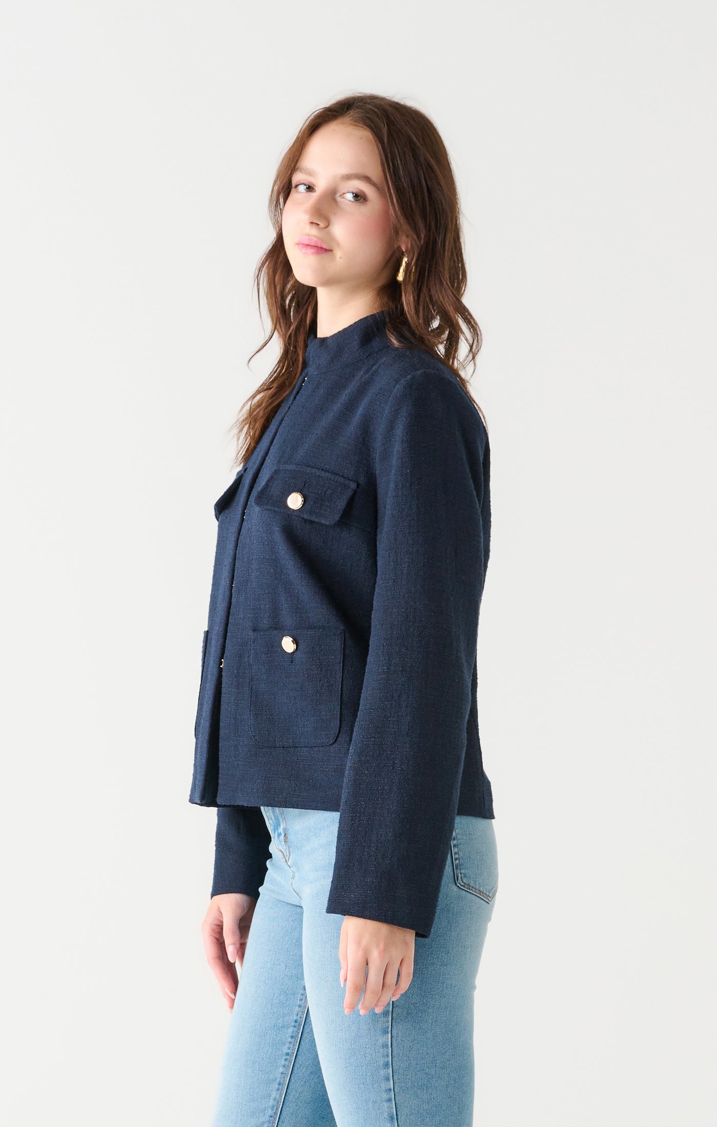 Textured Pocket Detail Jacket