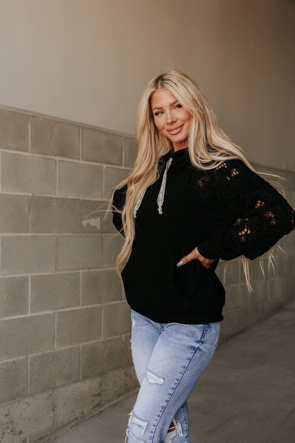 University Hoodie- It's a Love Story (Black)