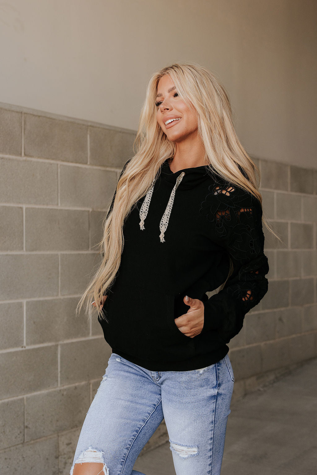 University Hoodie- It's a Love Story (Black)