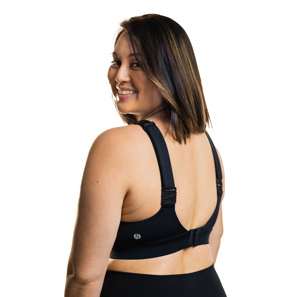 Athena 3.0 Nursing Sports Bra -Black - Pinned Up Bra Lounge