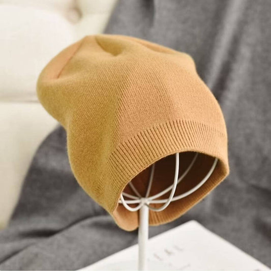Fine Knit Unisex Toque/Beanie-Camel - Pinned Up Bra Lounge