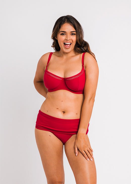 First Class Deep Fold Over Bikini Brief - Pinned Up Bra Lounge