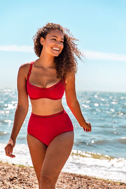 First Class Deep High Waist Bikini Brief - Pinned Up Bra Lounge