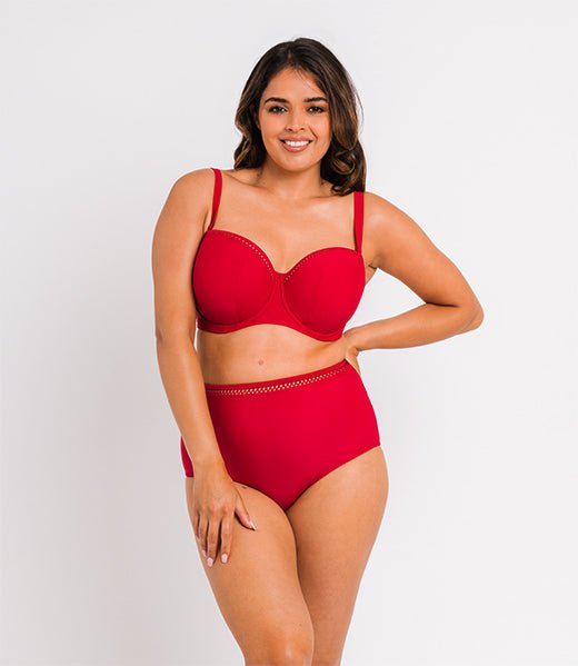 First Class Deep High Waist Bikini Brief - Pinned Up Bra Lounge