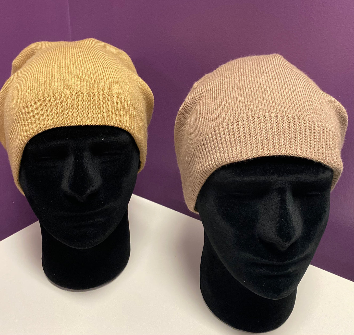 Fine Knit Unisex Toque/Beanie-Camel