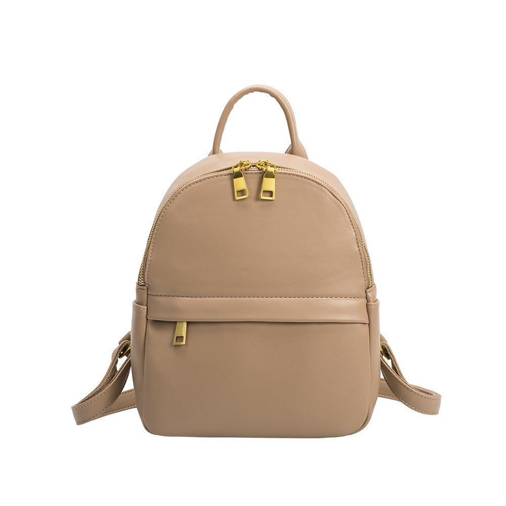 Louise Recycled Vegan Leather Small Backpack in Nude - Pinned Up Bra Lounge