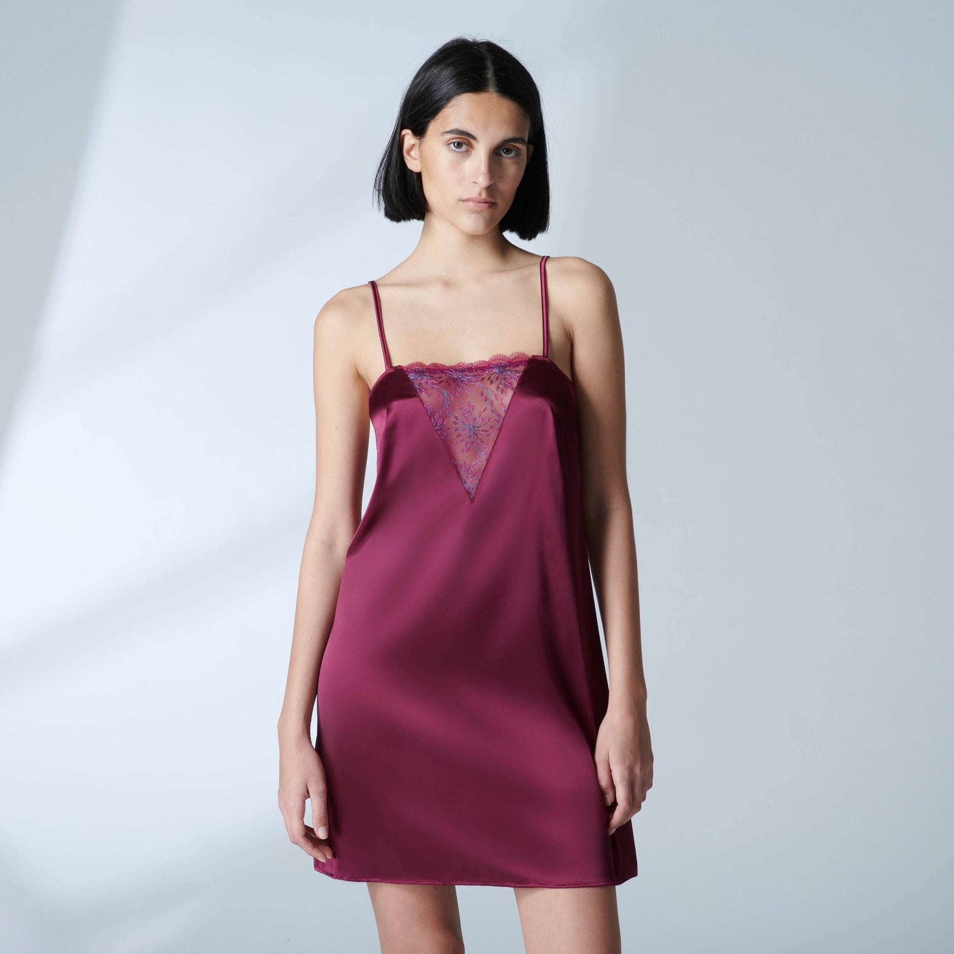 Singuliere Satin Night Dress - Pinned Up Bra Lounge