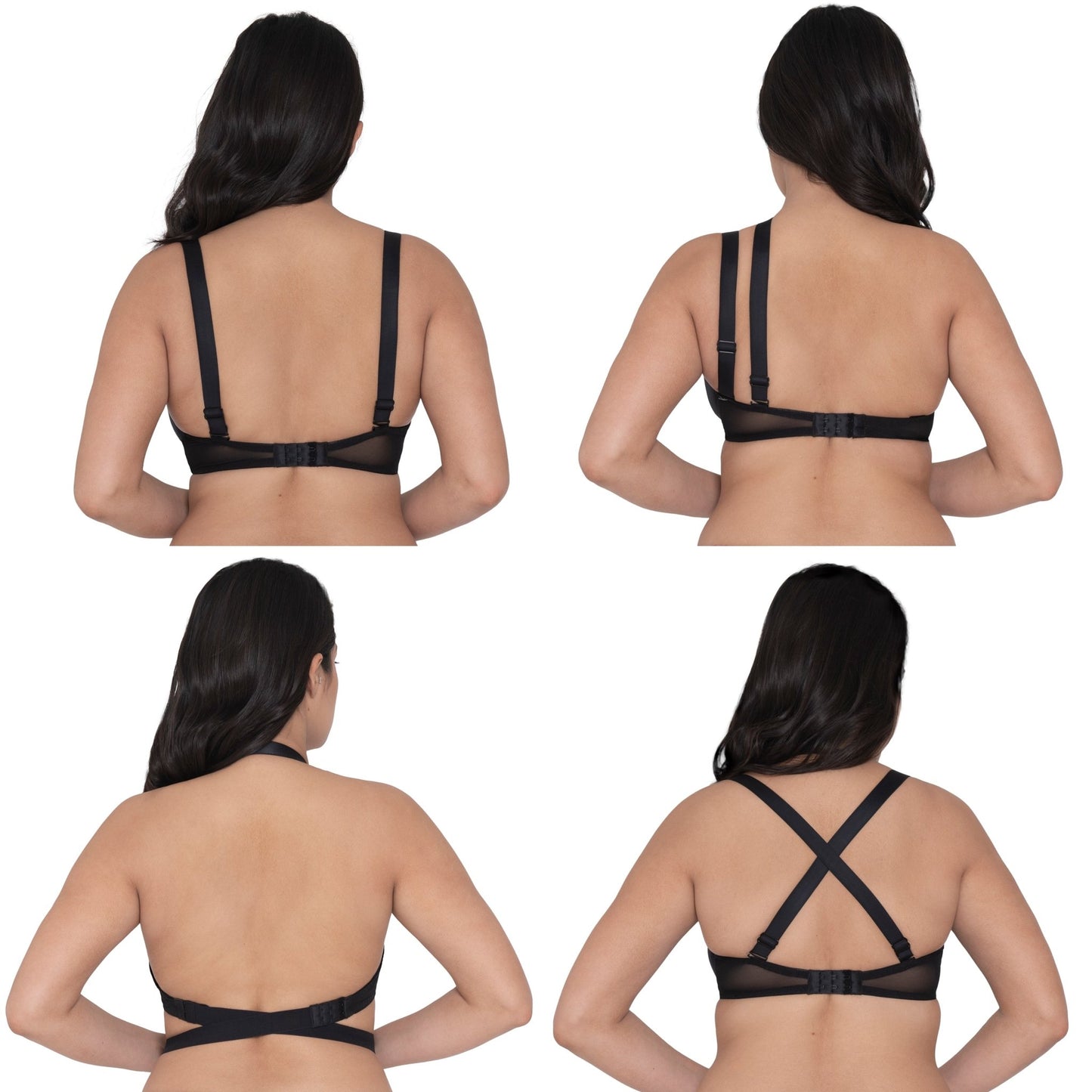 SuperPlunge Multiway Padded Bra in Black - Pinned Up Bra Lounge
