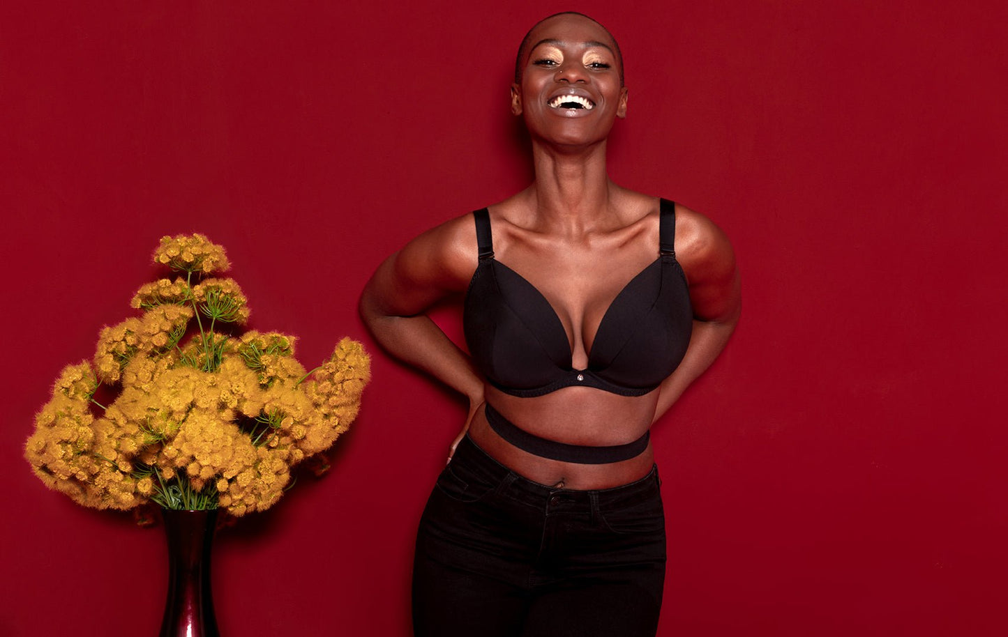 SuperPlunge Multiway Padded Bra in Black - Pinned Up Bra Lounge