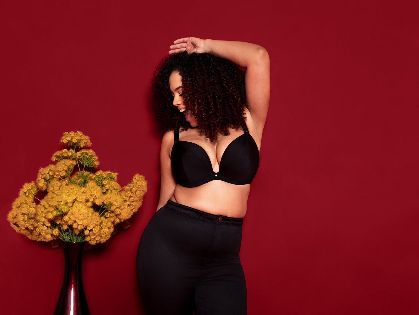 SuperPlunge Multiway Padded Bra in Black - Pinned Up Bra Lounge