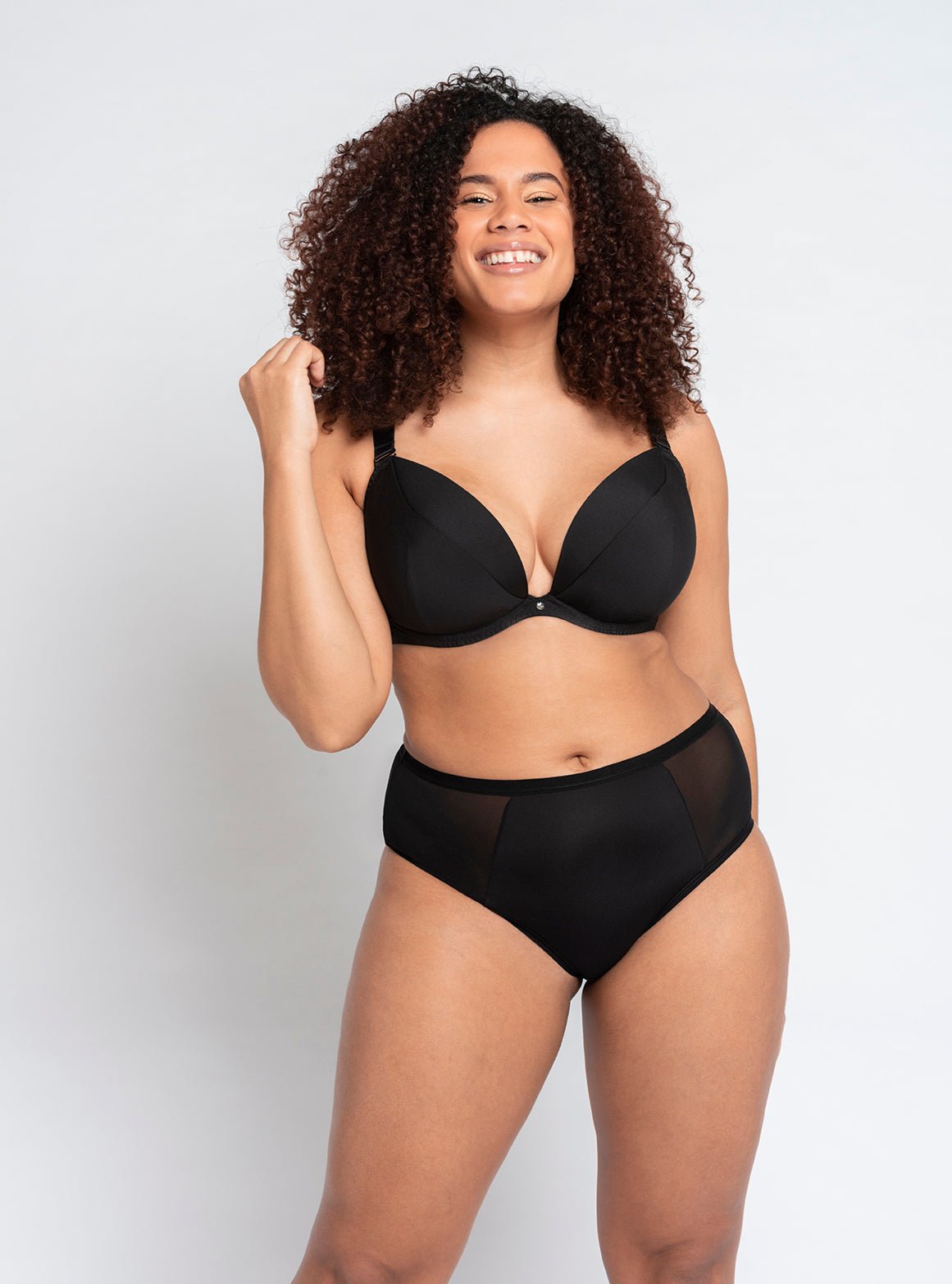 SuperPlunge Multiway Padded Bra in Black - Pinned Up Bra Lounge