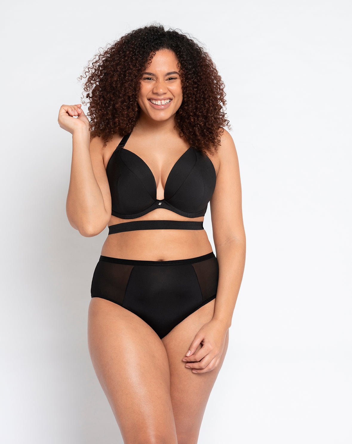 SuperPlunge Multiway Padded Bra in Black - Pinned Up Bra Lounge