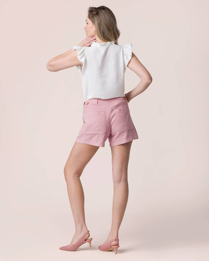 Linen Shorts – Adjustable Waist & Cargo Pockets