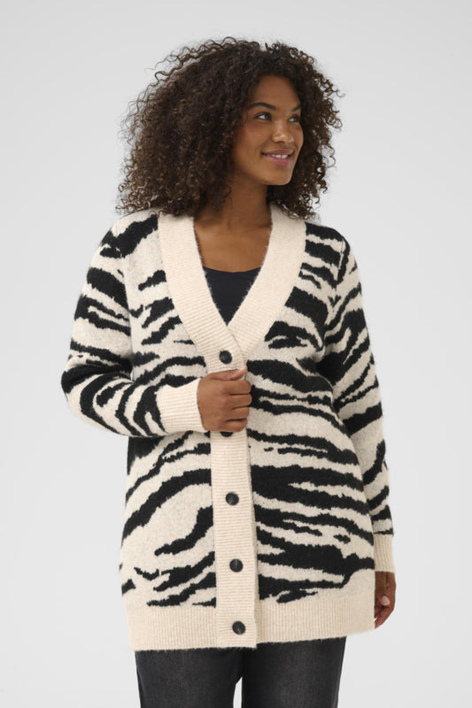 Kaffe Curve Sandia Animal Print Cardigan (Plus Size)
