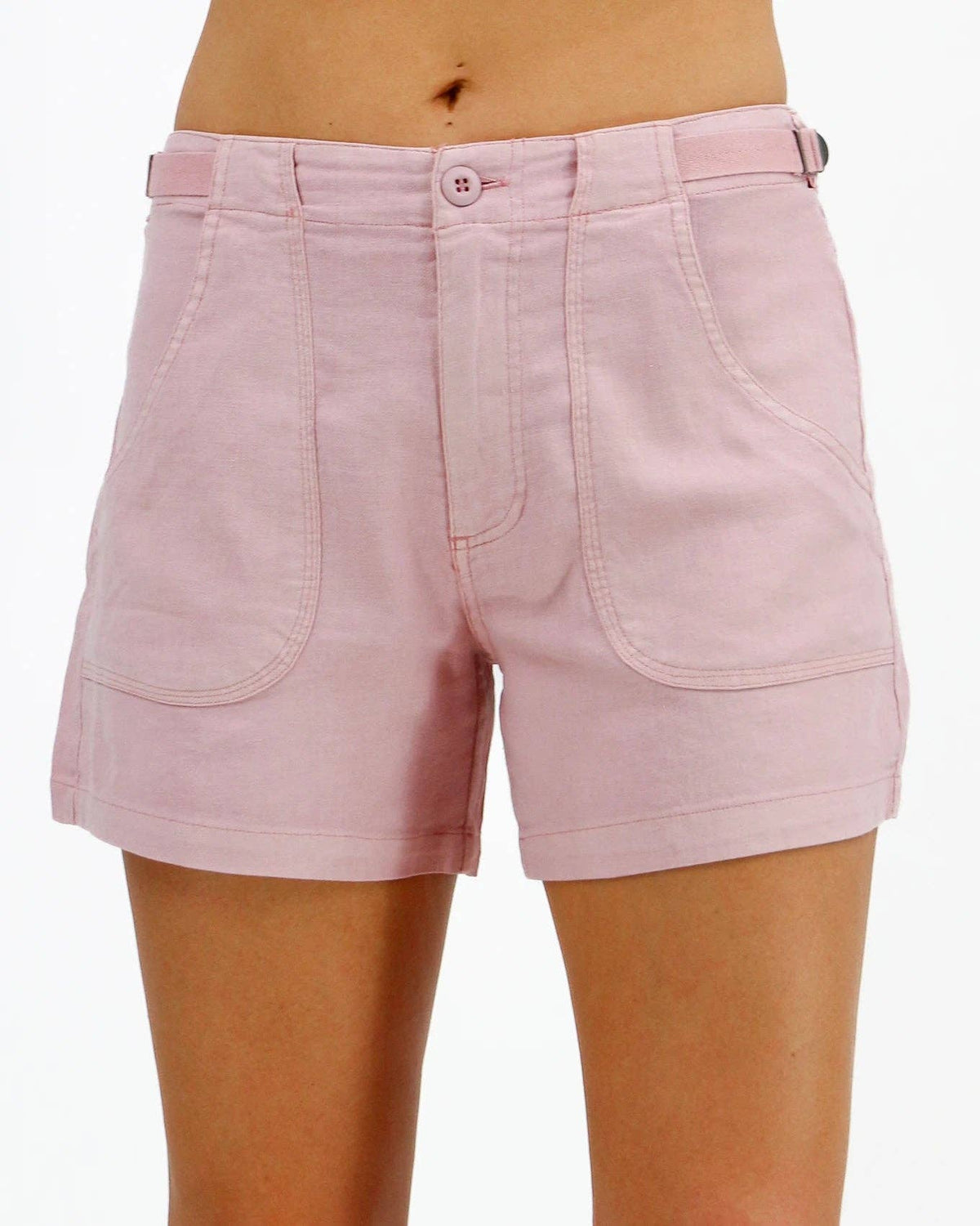 Linen Shorts – Adjustable Waist & Cargo Pockets