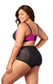 Black & Fuchsia Microfiber Underwired Sports Bra
