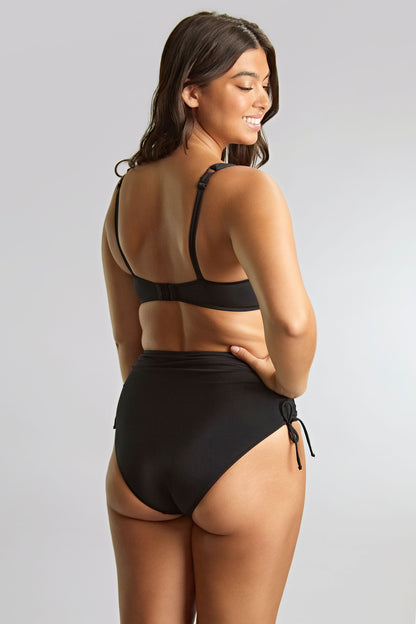 Panache Swim Midi Adjustable Bikini Bottom – Signature Black