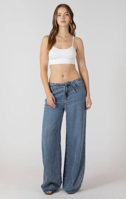 lightweight flowy Tencel pants for women medium indigo