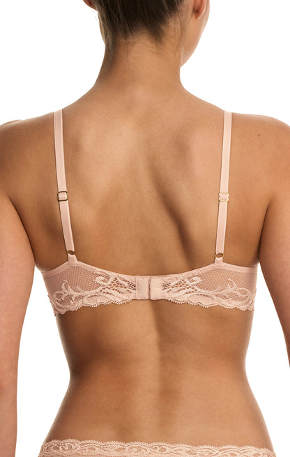Feathers Plunge Contour Bra- Cameo Rose