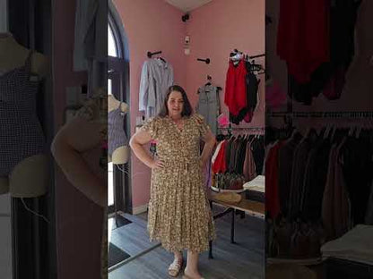 Blossom Breeze Tiered Maxi Dress – Plus Size Pink & Sage Floral