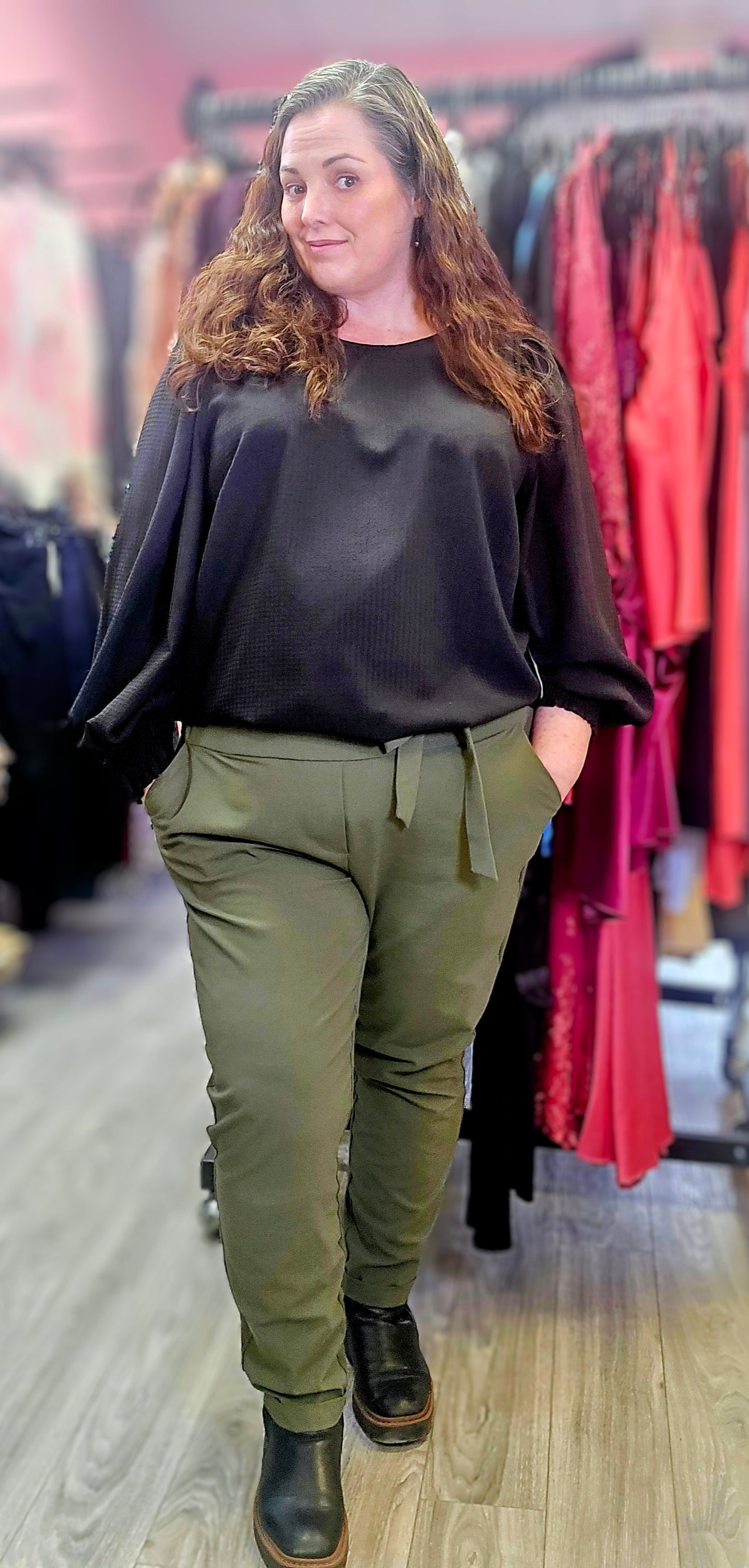 Belted Jia Pants
