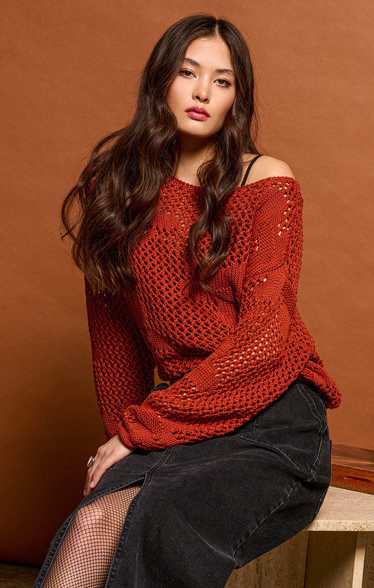 Open Crochet Sweater (XS to 2X)
