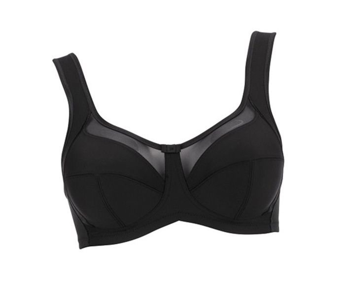 Clara Comfort Wire Free Bra with Seamed Cups (Black)